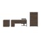 Bestar BESTAR Upstand 135W 72W L-Shaped Standing Desk with Bookcase and File Cabinet in antigua 175853-000052 - alternate 2